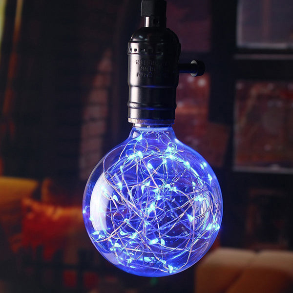 Bulb Star Lamp String Retro Glass