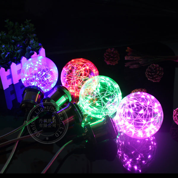 Bulb Star Lamp String Retro Glass