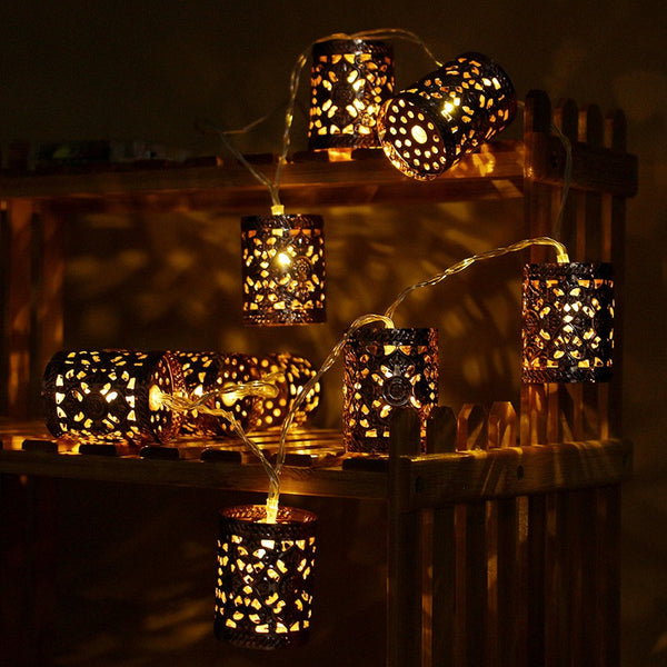 Warm White Steel Retro Lantern