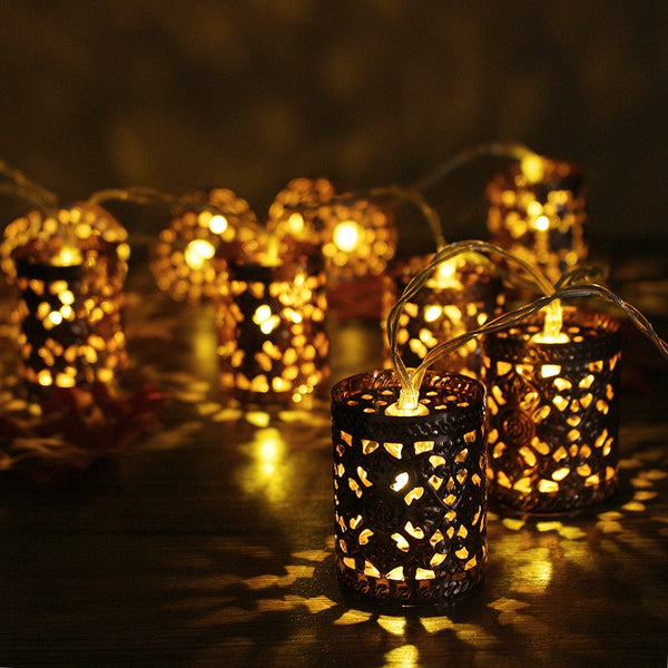 Warm White Steel Retro Lantern