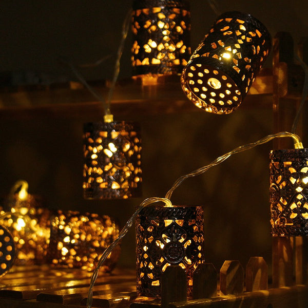 Warm White Steel Retro Lantern