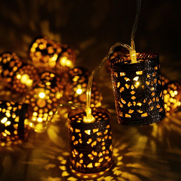 Warm White Steel Retro Lantern